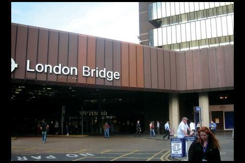 The canopy over London Bridge bus station
